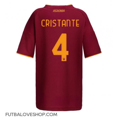 Dres AS Roma Bryan Cristante #4 Domáci pre Ženy 2025-26 Krátky Rukáv
